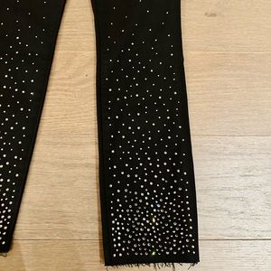J Brand Alana Black Jeans with Crystal Decorations Dress Up Occasion Jeans